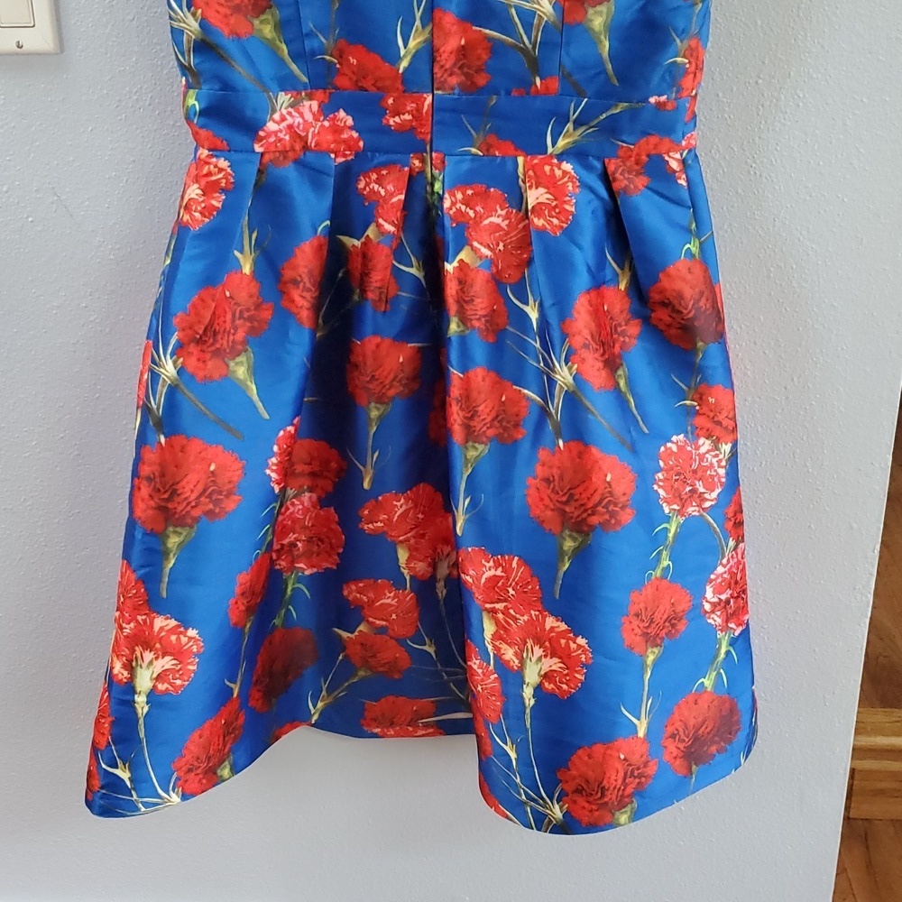 Chi Chi London Blue and Pink Carnation Modcloth Retro Dress - Picture 6 of 9